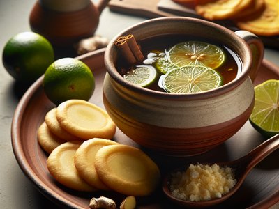 Aguapanela with Limon and Ginger