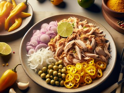 Aji de Gallina (Peruvian Chicken in Spicy Nut Sauce)