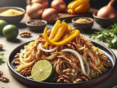 Aji de Gallina (Peruvian Spicy Chicken with Yellow Sauce)