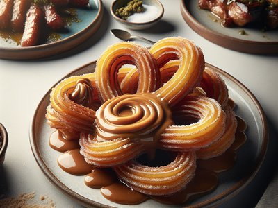 Argentinian Churros with Dulce de Leche Filling