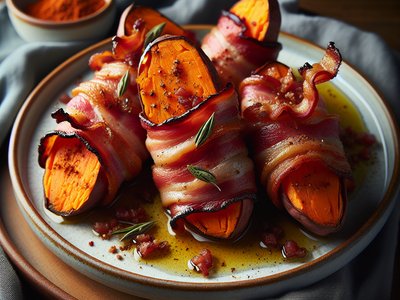 Bacon-Wrapped Sweet Potato Bites