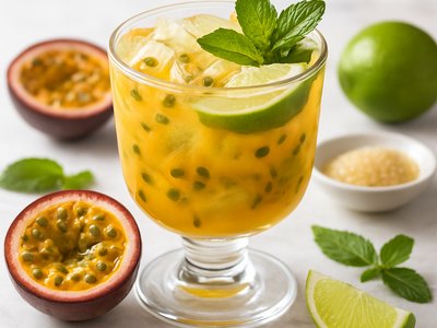 Caipirinha de Maracujá com Pimenta Rosa (Passion Fruit Caipirinha with Pink Pepper)