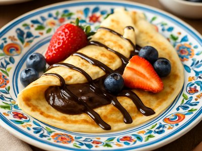 Brazilian Crêpes with Guava and Coconut Filling