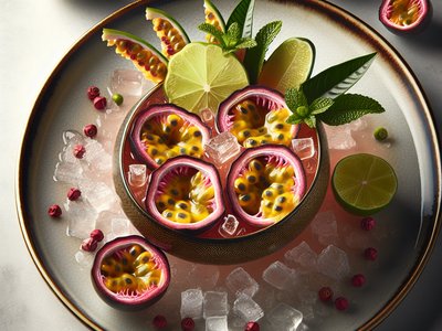 Caipirinha de Maracujá com Pimenta Rosa (Passion Fruit Caipirinha with Pink Pepper)