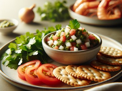 Chilean Pebre with Crackers