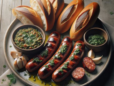 Choripán with Chimichurri