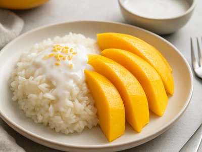 Coconut Mango Sticky Rice Dessert