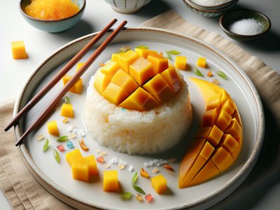 Coconut Mango Sticky Rice Cake