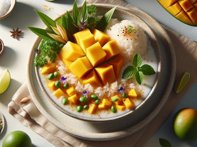 Coconut Mango Sticky Rice Dessert