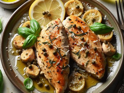 Lemon Herb Chicken Piccata with Capers
