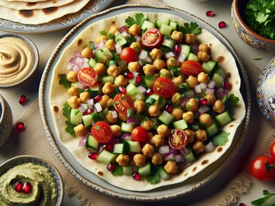 Mediterranean Chickpea Salad Wraps