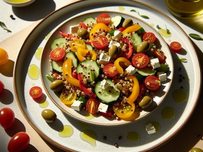 Mediterranean Quinoa Salad with Feta and Olives