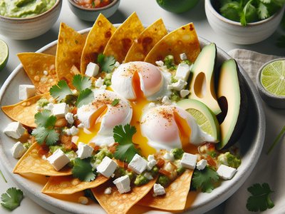Mexican Chilaquiles with Avocado and Poached Eggs