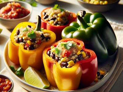 Mexican Quinoa Stuffed Bell Peppers