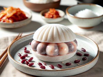 Mochi Ice Cream with Sweet Red Bean Filling