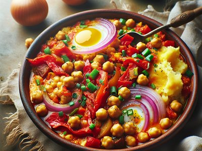 Moroccan Spiced Shakshuka with Chickpeas