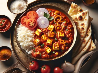 Paneer Makhani with Garlic Naan