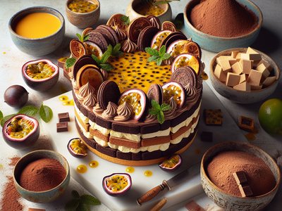 Pavê de Chocolate com Maracujá (Chocolate and Passionfruit Layered Dessert)