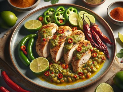 Peruvian Chicken with Aji Verde Sauce