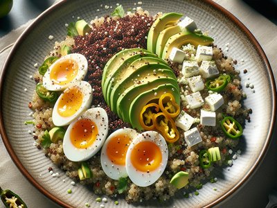 Peruvian Egg Huancaína with Avocado and Quinoa
