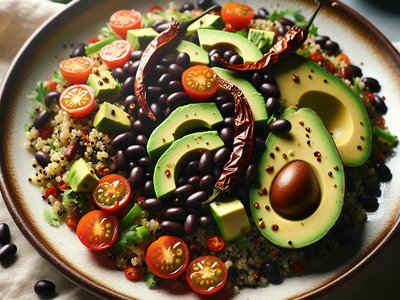 Peruvian Quinoa Salad with Avocado and Black Beans