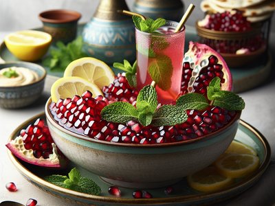 Pomegranate Mint Lemonade