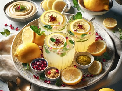 Saffron and Rose Water Lemonade