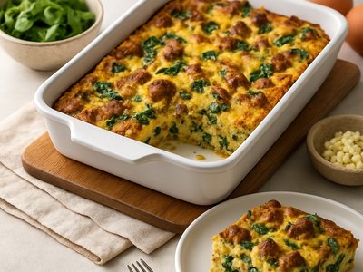 Savory Herb and Cheddar Breakfast Strata with Tomato-Chive Salsa