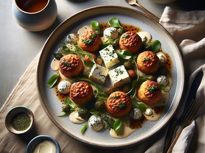 Savory Herb-Infused Gougères with Goat Cheese