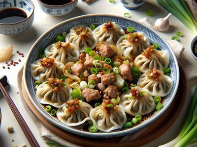 Savory Scallion and Pork Dumplings