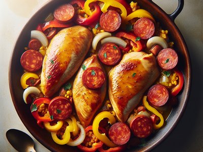 Spanish Chicken and Chorizo Skillet