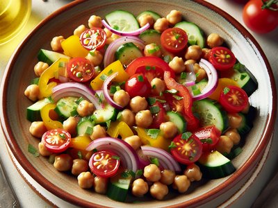 Spanish Chickpea Salad with Lime Vinaigrette
