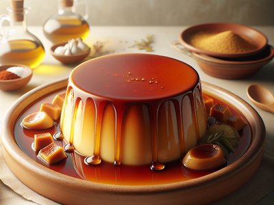 Spanish Flan with Caramel Sauce