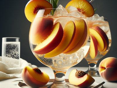 Sparkling Spiked Peach Lemonade