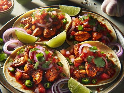 Spicy Chicken Tinga Tacos