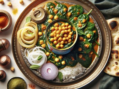 Spicy Chickpea Spinach Curry