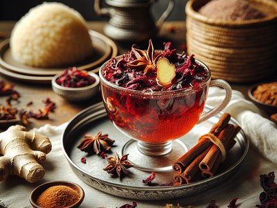 Spicy Hibiscus Ginger Tea