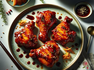 Spicy Korean BBQ Chicken with Gochujang Glaze
