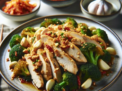 Spicy Korean Garlic Chicken Stir-Fry