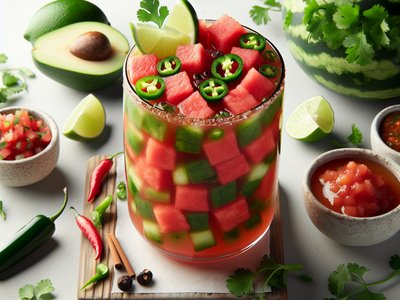Spicy Watermelon Jalapeño Agua Fresca