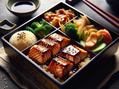 Teriyaki Salmon Bento Box