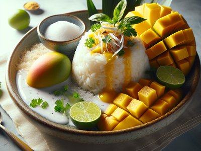Thai Coconut Mango Sticky Rice Breakfast Bowl