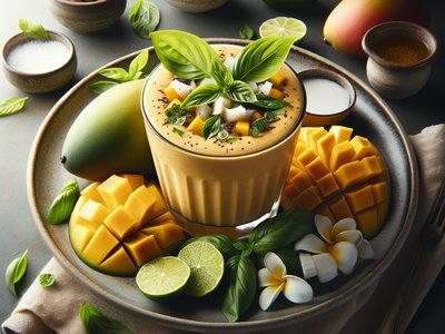Thai Mango Basil Smoothie