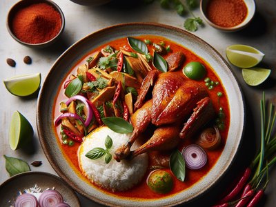 Thai Red Curry Duck with Coconut Rice